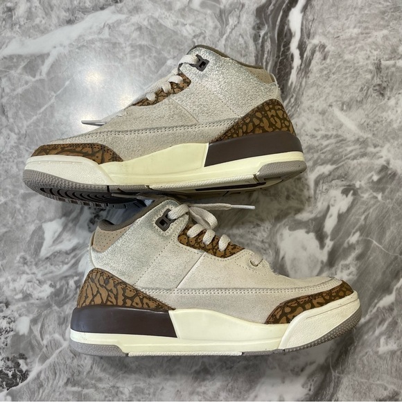 Nike Air Jordan 3 Retro Palomino Leather Sneakers High Top Shoes DM0966-102 1Y - Picture 4 of 9